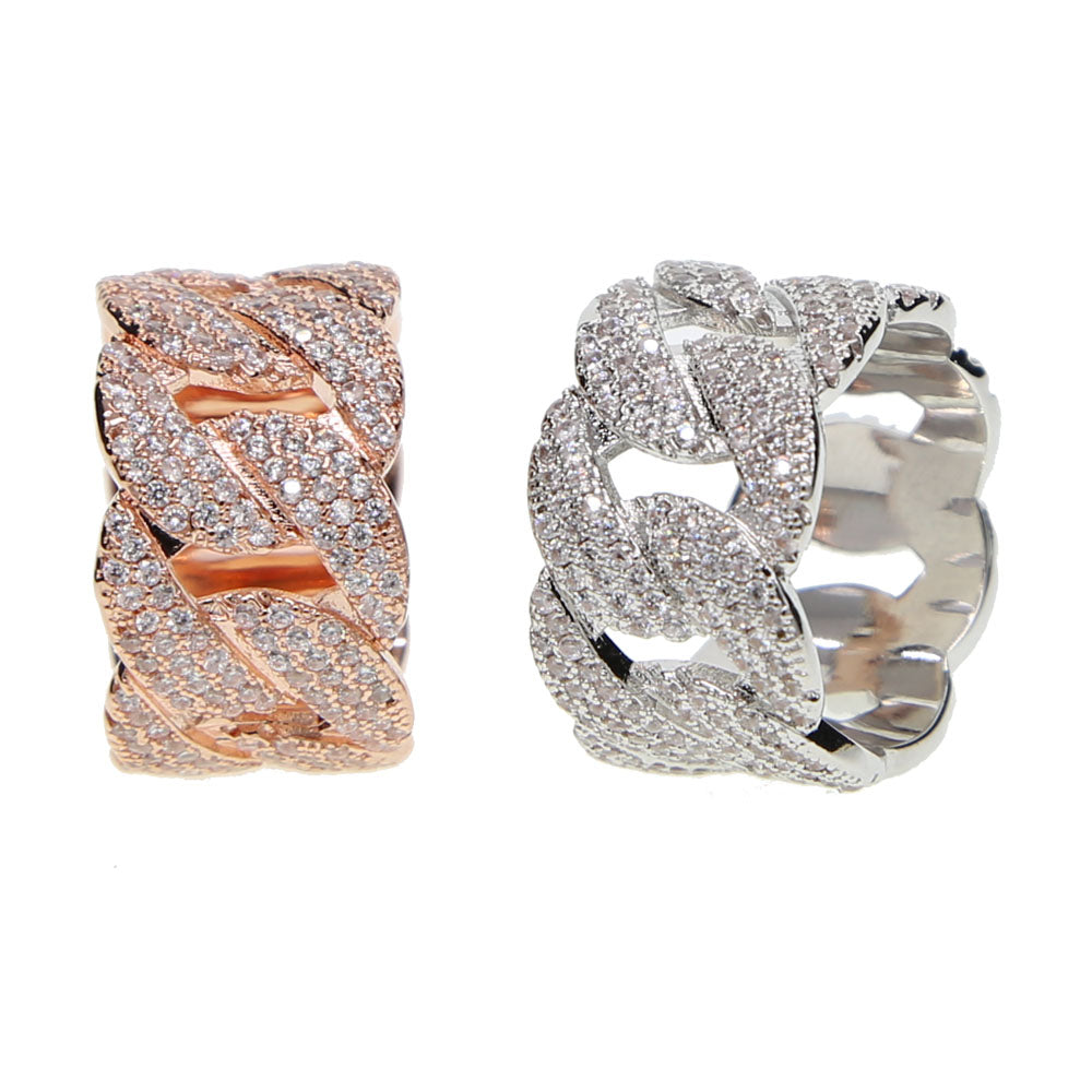 Fully Flooded Cuban Link Ring