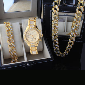 3 Piece, Watch, Chain, and Bracelet set