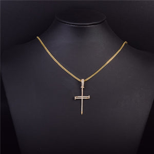 Iced Out Nail Cross Chain