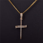 Iced Out Nail Cross Chain