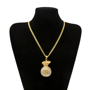 Iced Out Money Bag Chain