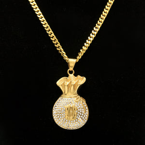 Iced Out Money Bag Chain