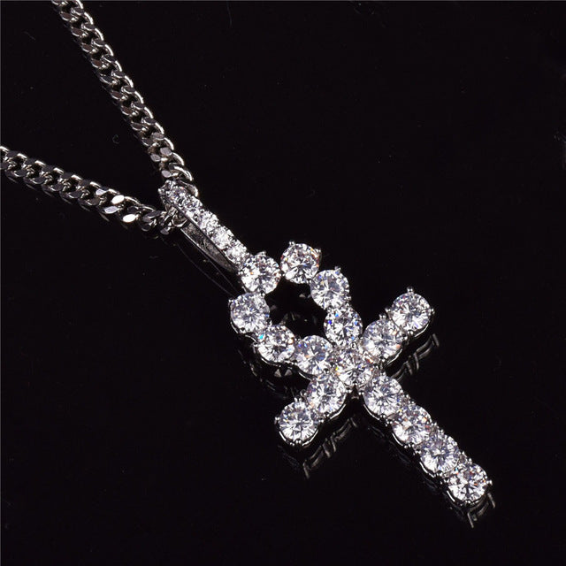 Diamond Egyptian Ankh Chain