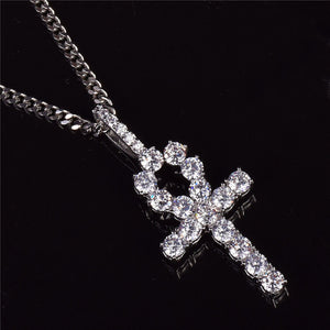 Diamond Egyptian Ankh Chain