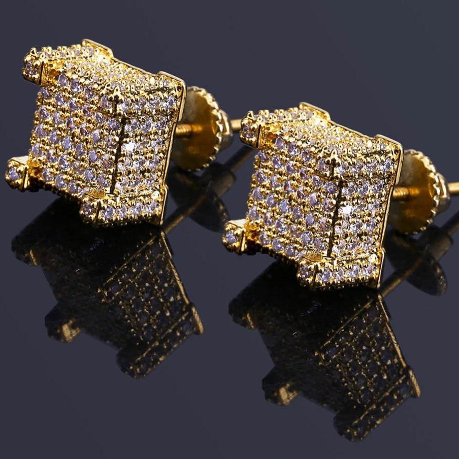 Fully Iced Out Cubic Stud