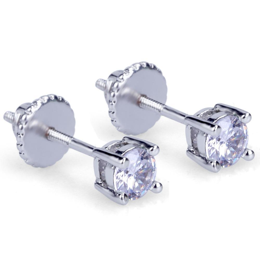 Diamond Round Cut Studs