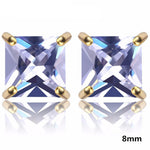 Cubic 8mm Diamond Studs