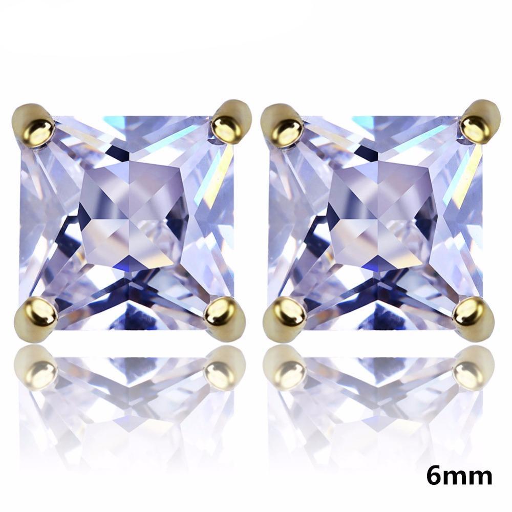 Cubic 6mm Diamond Studs