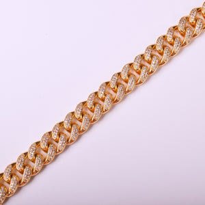 14mm Iced Out Cuban Link Bracelet