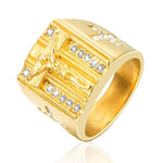 Iced out Jesus Piece Ring