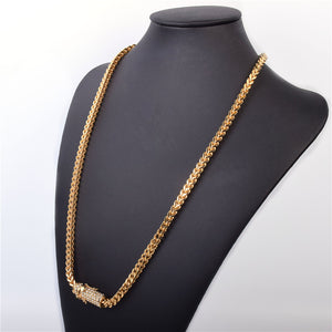 Gold 30" Franco Chain w/ Diamond Clasp