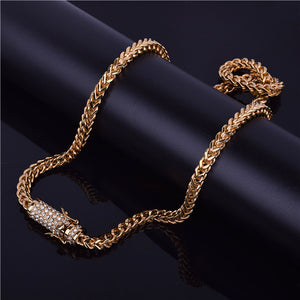 Gold 30" Franco Chain w/ Diamond Clasp