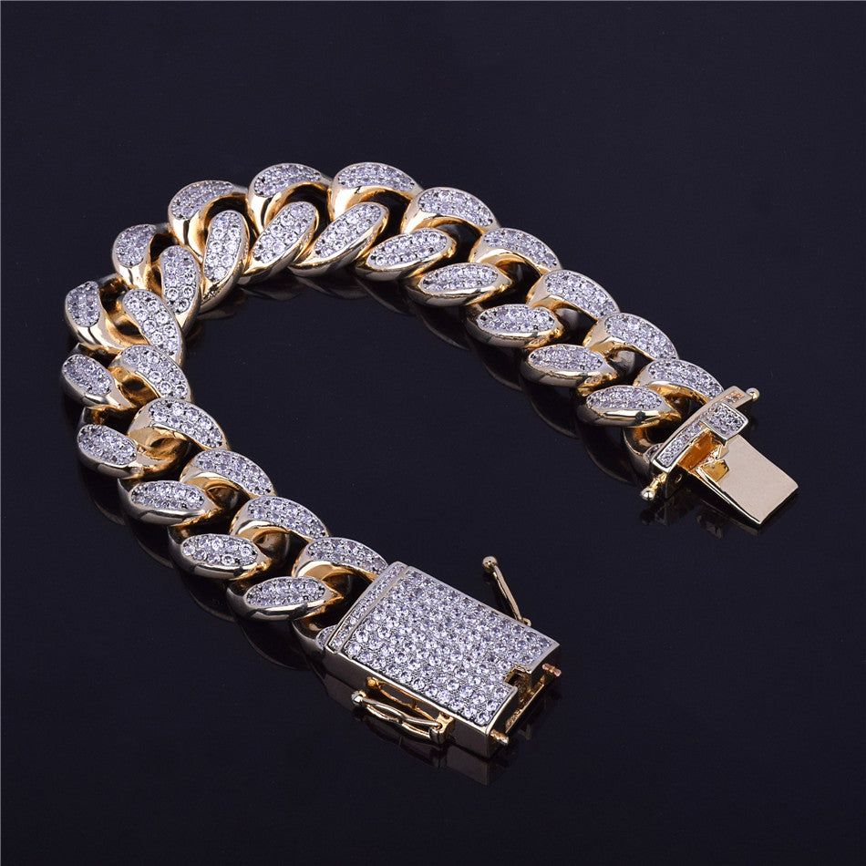 18mm Large Iced Out Miami Cuban Link Bracelet