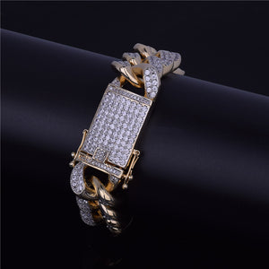 18mm Large Iced Out Miami Cuban Link Bracelet
