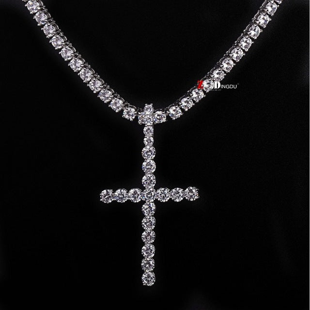 5mm Diamond Cross w/ Tennis Chain