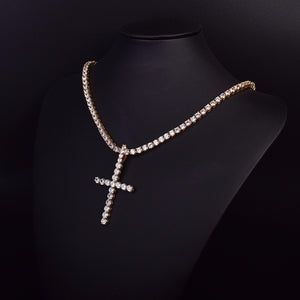 5mm Diamond Cross w/ Tennis Chain
