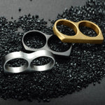 Double Brass Knuckle Ring