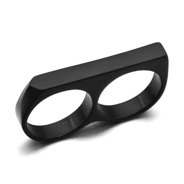 Double Brass Knuckle Ring