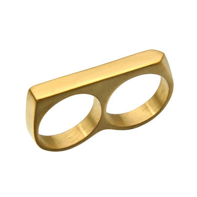 Double Brass Knuckle Ring