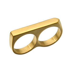 Double Brass Knuckle Ring