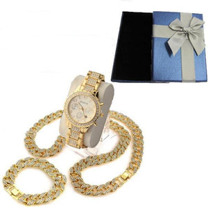 3 Piece, Watch, Chain, and Bracelet set