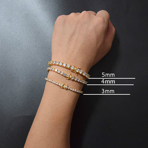 3mm-6mm Iced Out Tennis Bracelet