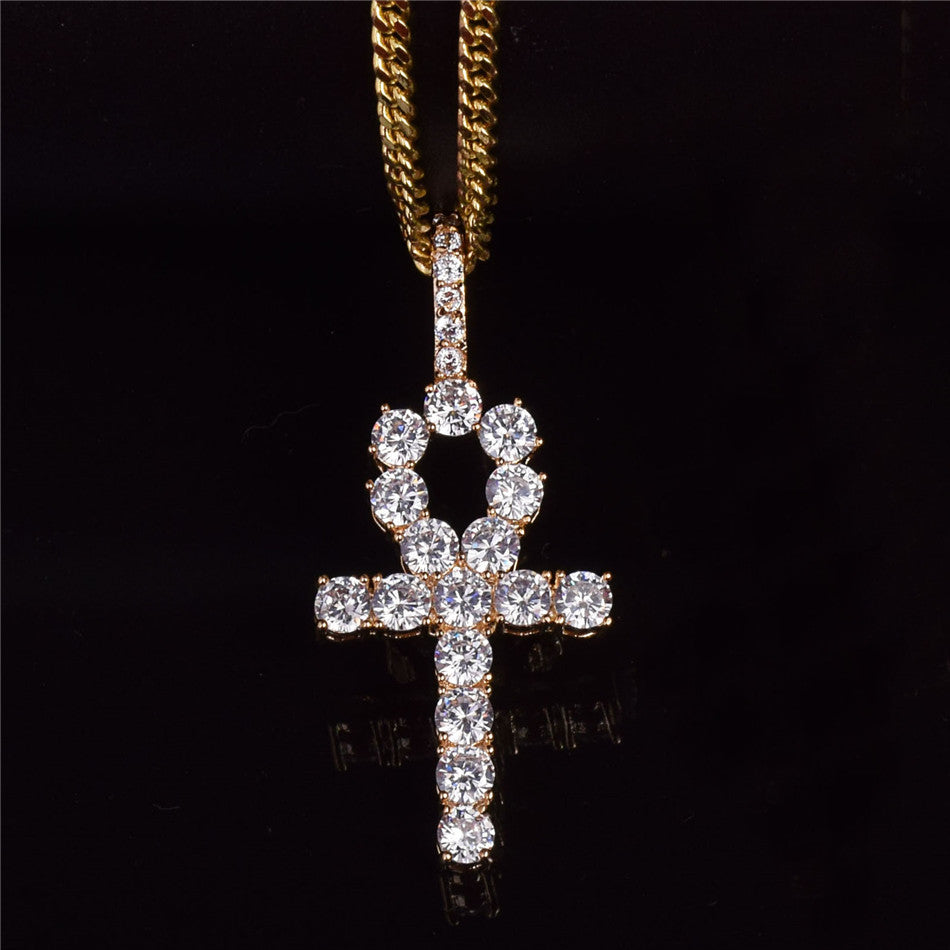 Diamond Egyptian Ankh Chain