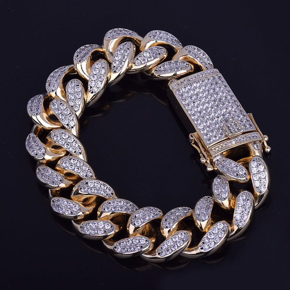 18mm Large Iced Out Miami Cuban Link Bracelet