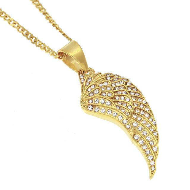 Iced Out Angel Wing