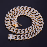 13mm Iced Out Cuban Link Chain w/ Diamond Clasp