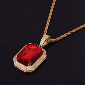 Iced Out Ruby Chain