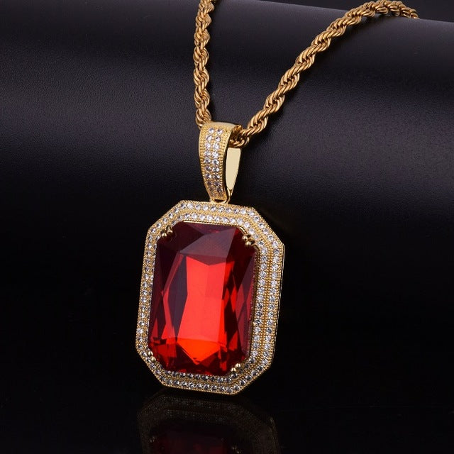Iced Out Ruby Chain