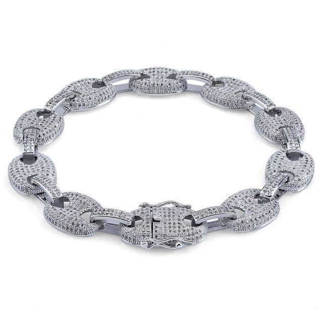 Fully Flooded Gucci Link Bracelet