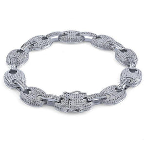 Fully Flooded Gucci Link Bracelet