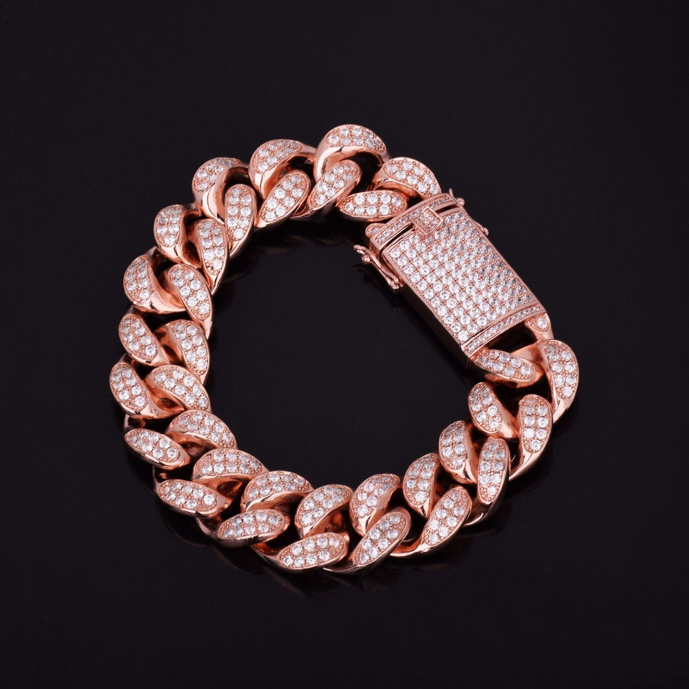 18mm Large Iced Out Miami Cuban Link Bracelet