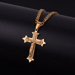Solid Jesus Cross Chain