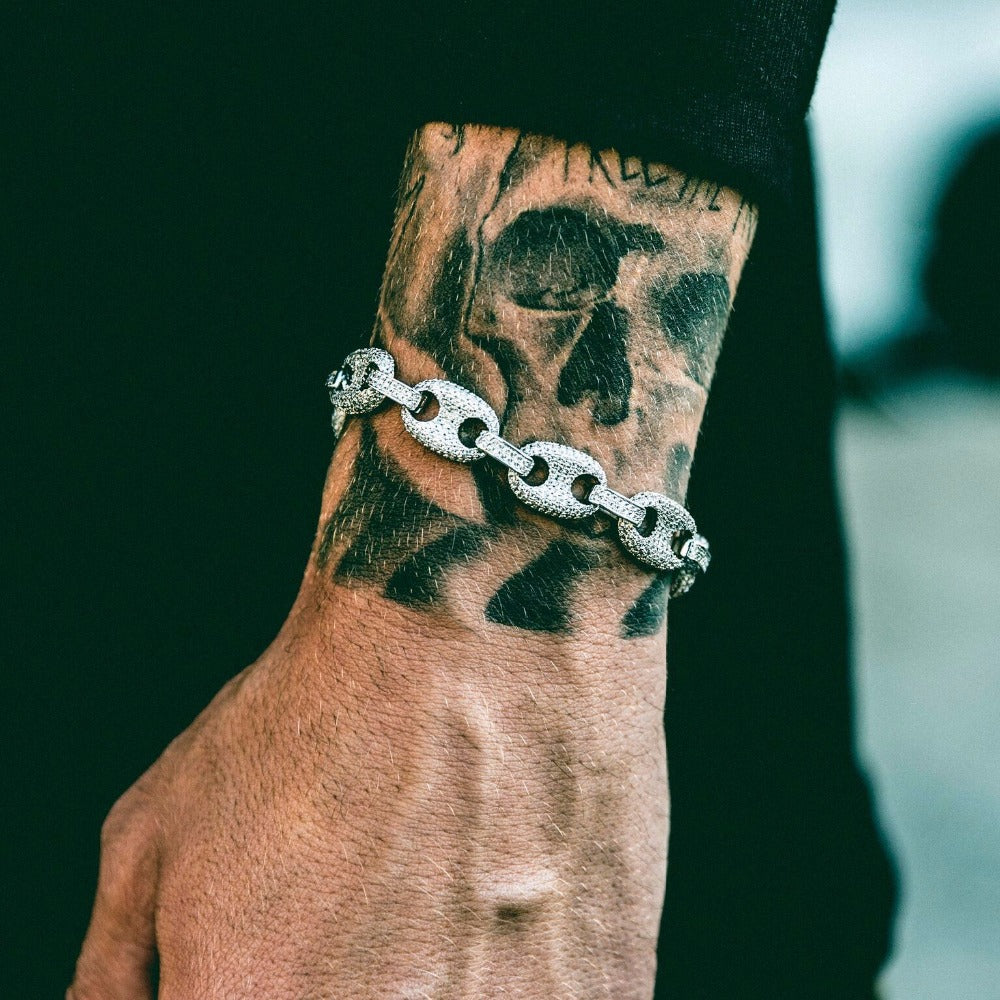 Fully Flooded Gucci Link Bracelet