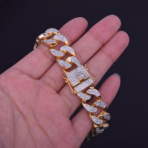 Iced Out Vermeil Cuban Link Bracelet
