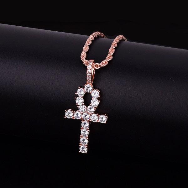 Diamond Egyptian Ankh Chain