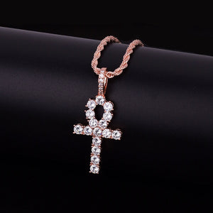 Diamond Egyptian Ankh Chain