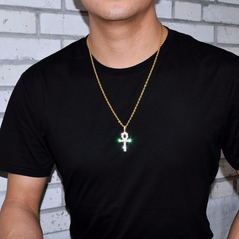 Diamond Egyptian Ankh Chain