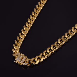 Gold Cuban Link Chain w/ Diamond Clasp