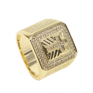 Iced Out Cross Ring