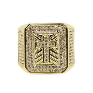 Iced Out Cross Ring