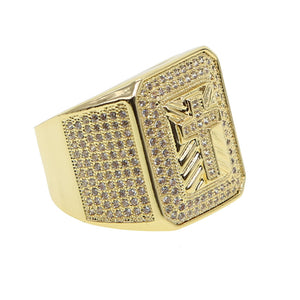 Iced Out Cross Ring