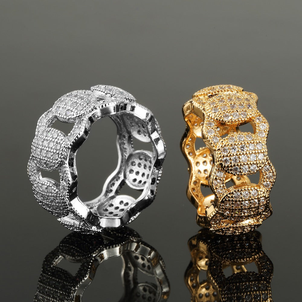 Round Cut Cuban Link Ring