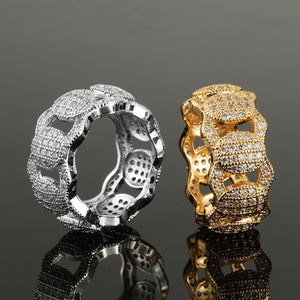 Round Cut Cuban Link Ring