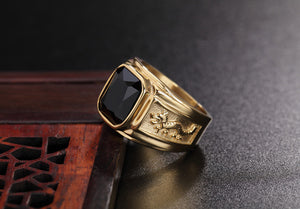 Dragon Pattern Ruby Ring