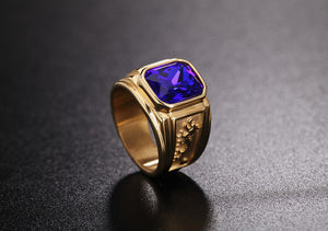 Dragon Pattern Ruby Ring