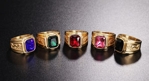 Dragon Pattern Ruby Ring